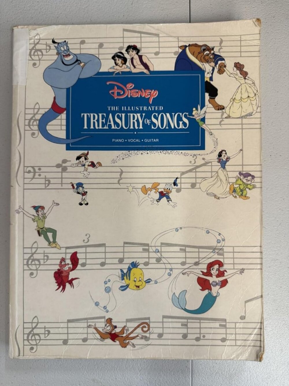 Illustrated Treasury of Disney Songs for Piano, Vocal & Guitar - Music Book